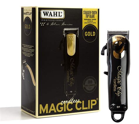 Wahl magic clip with a bold black and gold look